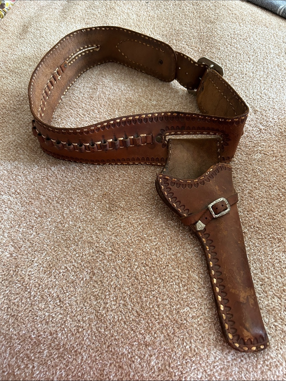 1950’s Leather Holster Gun Belt